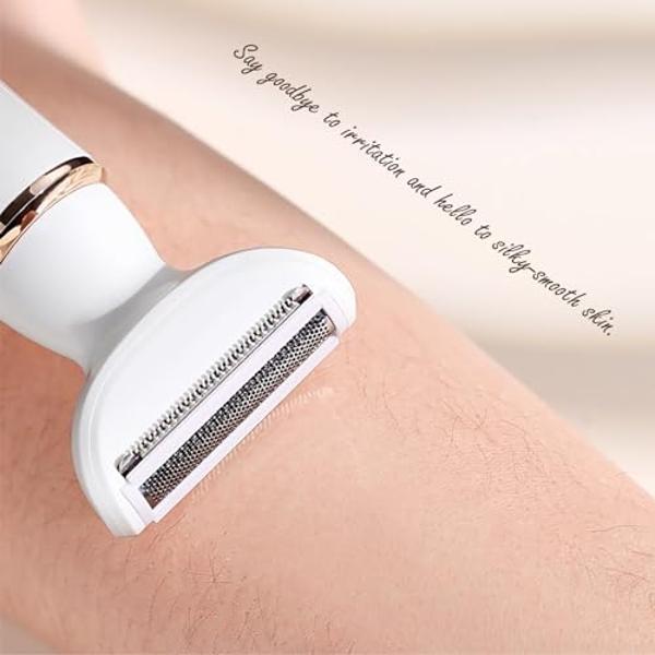 Electric Razor for Women: 2-in-1 Painless Epilator & Hair Removal Kit, Wet&Dry Use, Cordless, Type-C Rechargeable with Facial Hair Trimmer, 3-Blade Shaver Head, Plus Replacement Ti