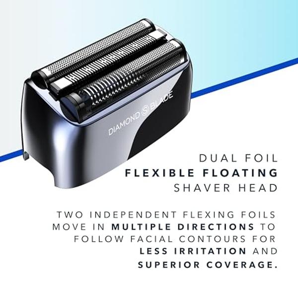 Braun Electric Shaver for Men, Series 5 5118s, Waterproof, Wet & Dry Shave, Turbo Shaving Mode, Foil Shaver with Precision Trimmer, Battery Powered, 50 Minute Battery Runtime