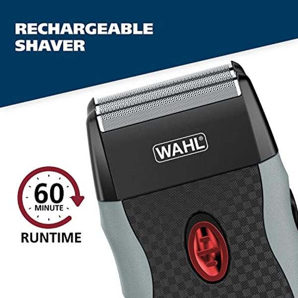 Wahl Bump-Free Rechargeable Foil Shaver with Hypoallergenic Titanium Cutters for Close, Smooth Shaving - Model 7339-300