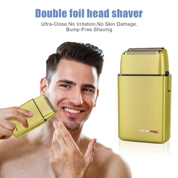 KEMEI Men's Electric Razor Waterproof Reciprocating Razor Cordless Precision Beard Trimmer Twin Blade USB Rechargeable Grooming Razors,Shaving & Hair Removal Products