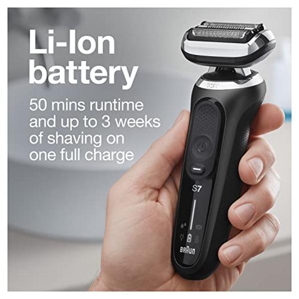 Braun Series 7 7085cc Flex Rechargeable Wet & Dry Men's Electric Shaver with Clean & Charge Station, Stubble & Beard Trimmer