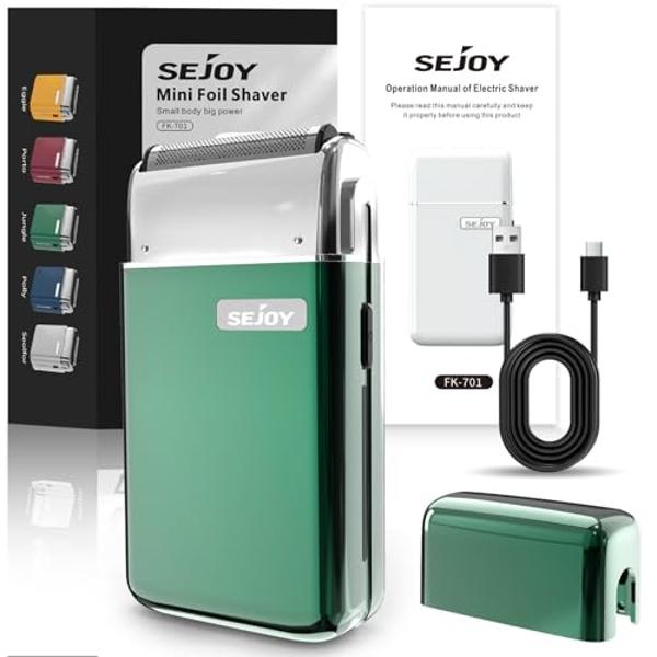 Sejoy Portable Electric Razor for Men with Toothed & Mesh Blades ...