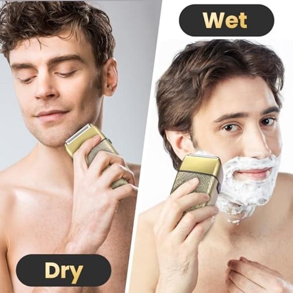 Foil Shavers for Men, Electric Razor with Triple Blades, LED Display, Cordless Rechargeable Shavers for Men, Men's Foil Shaver for Close Shave, Dry & Wet Shave