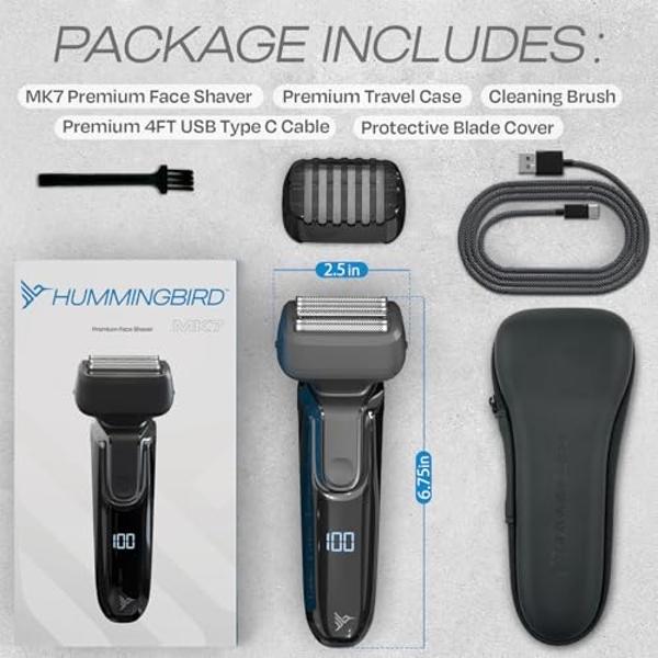 Foil Shavers for Men, Electric Razor with Triple Blades, LED Display, Cordless Rechargeable Shavers for Men, Men's Foil Shaver for Close Shave, Dry & Wet Shave