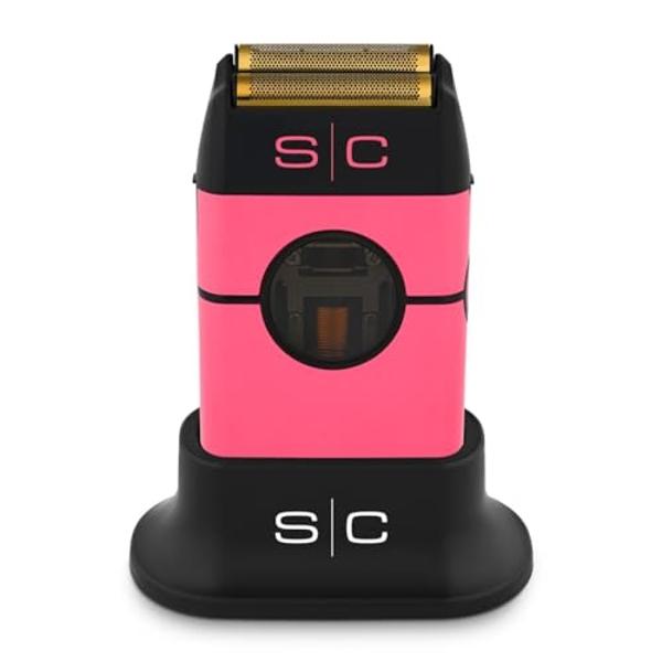 StyleCraft Instinct Metal Cordless Double Foil Shaver with IN2 Vector Motor Intuitive Torque Control, USB-C Rechargeable (Pink)