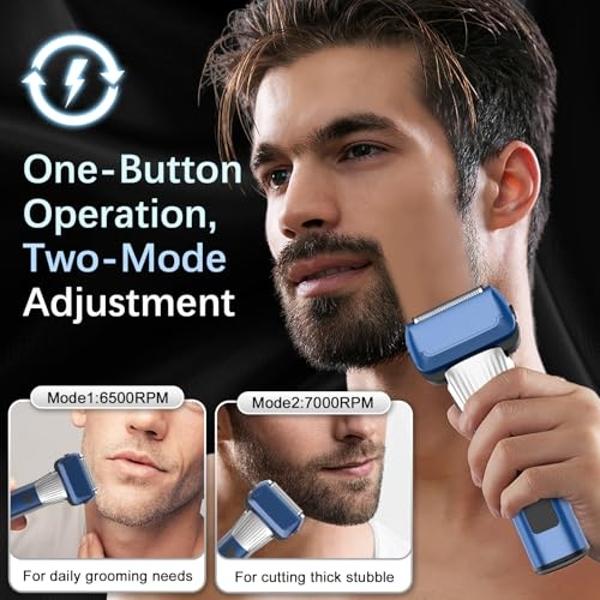 Electric Shavers for Men Face,Electric Razor for Men,5 Blades Foil Shaver for Mens,2 Speeds Cordless Portable Shaver Barber for Close Shave,Wet/Dry Man Shavers,Rechargeable Shaving