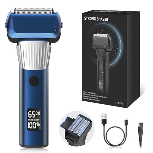 Electric Shavers for Men Face,Electric Razor for Men,5 Blades Foil Shaver for Mens,2 Speeds Cordless Portable Shaver Barber for Close Shave,Wet/Dry Man Shavers,Rechargeable Shaving