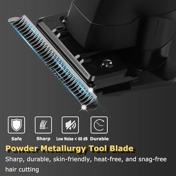 KEMEI Professional Hair Trimmer for Men Cordless, Foil Shaver with Replacement Heads & Nets, Zero Gapped Hair Clippers with T Blade, Electric Head Shavers for Bald Men, KM 2299, KM