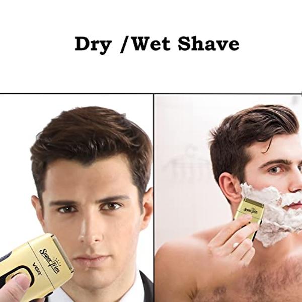 VGR Double Foil Professional Electric Shaver for Men 3 Adjustable Speeds Electric Razors Head Shaver for Bald Men Hair Beard Trimmer with 2 Head Barber Supplies Gifts for Fathers H