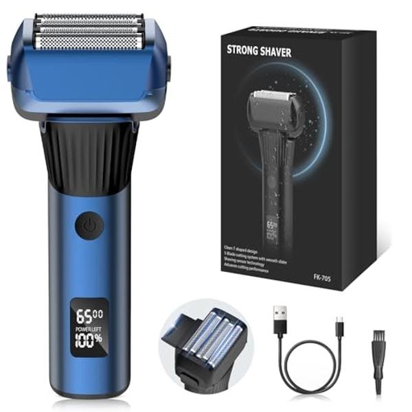 Electric Razor for Men, 2-Speed 5-Blade Electric Shavers for Men Face Cordless Rechargeable, Mens Foil Shaver Shaving Machine Wet Dry Men's Travel Electric Razors Close Shaving Fac