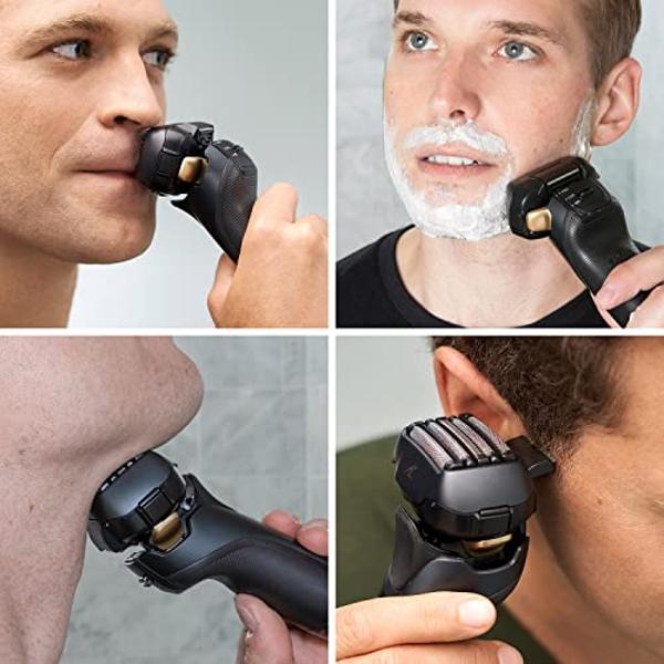 Panasonic ARC5 Electric Razor for Men with Pop-up Trimmer, Wet Dry 5-Blade Electric Shaver with Intelligent Shave Sensor and 16D Flexible Pivoting Head - ES-LV67-K (Black) (Renewed