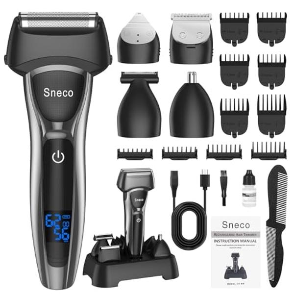 Electric Razor for Men, Waterproof Foil Shaver, with Beard Trimmer and Body Groomer, Rechargeable, Charging Stand Included Electric Shaver shavers for Men Razors，