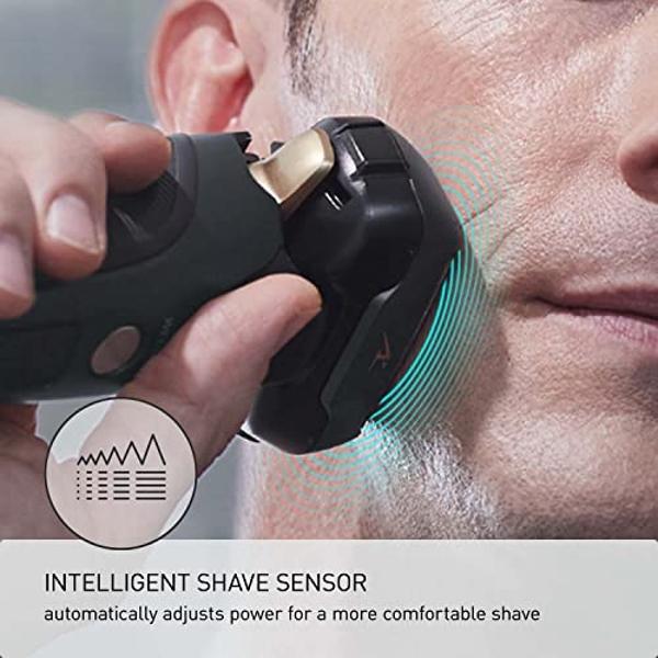 Panasonic ARC5 Electric Razor for Men with Pop-up Trimmer, Wet Dry 5-Blade Electric Shaver with Intelligent Shave Sensor and 16D Flexible Pivoting Head - ES-LV67-K (Black) (Renewed