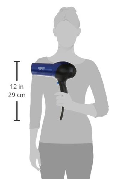Conair 1875 Watt Turbo Hair Dryer, Blue/Black