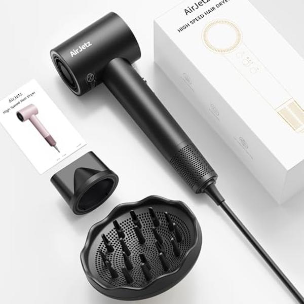 INFINITIPRO by CONAIR Hair Dryer with Diffuser | Salon Performance AC Motor Blow Dryer | Includes Diffuser, Concentrator and Bonus Blow-Out Brush | Orange | Packaging May Vary