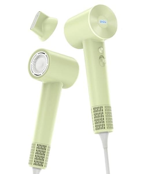 LOVEPS Hair Blow Dryer with Diffuser, 1800W Ionic Blow Dryer, Foldable Handle Travel Hair Dryer, Constant Temperature Hair Care Without Hair Damage, Rose Gold