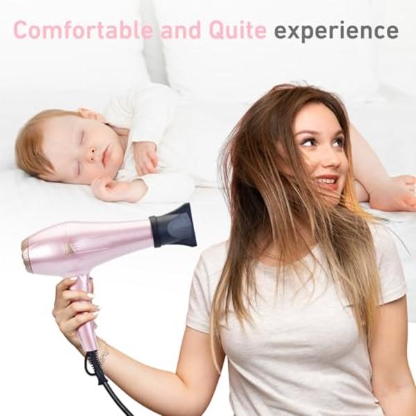 CONFU Hair Dryer, Professional Ionic Salon Blow Dryer with Diffuser for Women and Men, 5X Fast Drying, Powerful and Quiet Hair Blow Dryer for Fast & Easy Styling (1875 Watts)