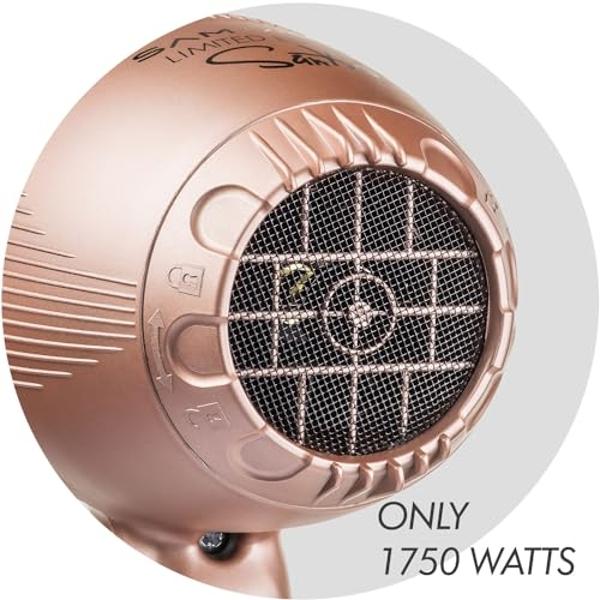 Sam Villa Lightweight & Quiet Ionic Professional Hair Dryer With Variable Speed & Temperature, Rose Gold