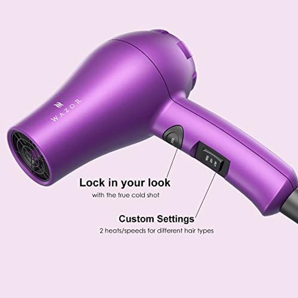 Bio Ionic GoldPro Hair Dryer, Blue, Moisturizing Heat Technology & 24K Gold MX, Ultra-Powerful 1875W AC Motor, Lightweight Blow Dryer with Ergonomic Handle, Multi-Speed Settings