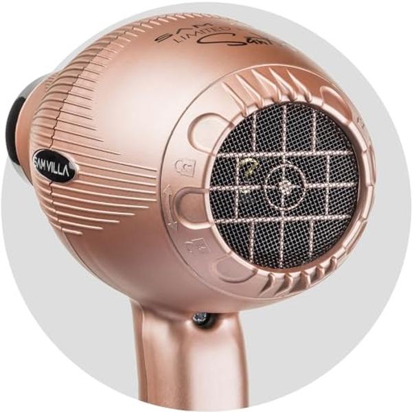 Sam Villa Lightweight & Quiet Ionic Professional Hair Dryer With Variable Speed & Temperature, Rose Gold