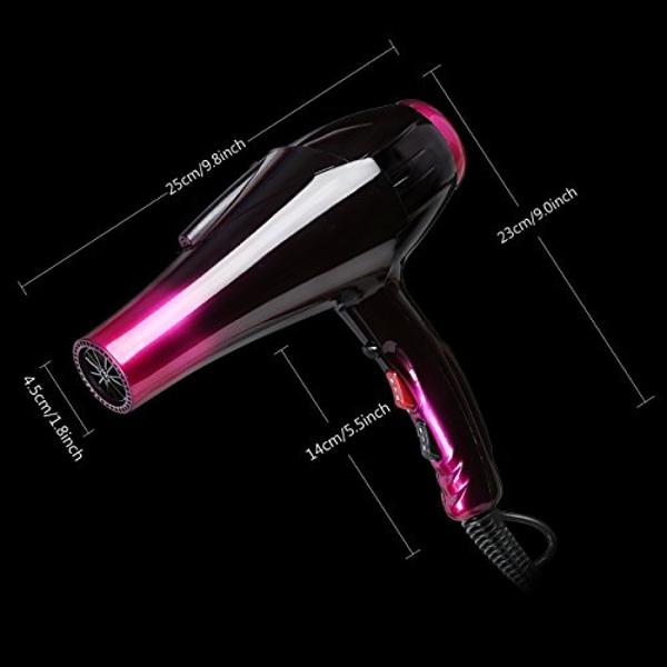 Hair Dryer Professional Blow Dryer Negative Ions 3500W Powerful Fast Drying Low Noise Long Cord Quick Dryer with Nozzle and Diffuser Hair Blow Dryer with 2 Speed and 3 Heat Setting