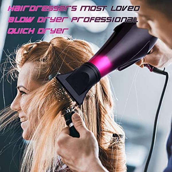 Hair Dryer Professional Blow Dryer Negative Ions 3500W Powerful Fast Drying Low Noise Long Cord Quick Dryer with Nozzle and Diffuser Hair Blow Dryer with 2 Speed and 3 Heat Setting