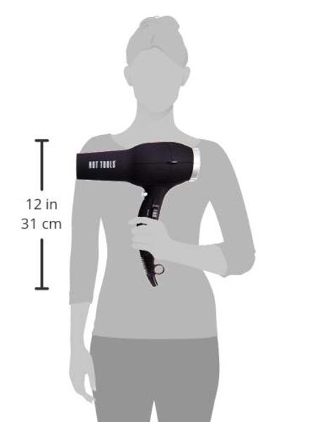 Hot Tools Pro Artist 1875W Turbo Ionic Dryer | Smooth, Frizz Free Blowouts (Black)