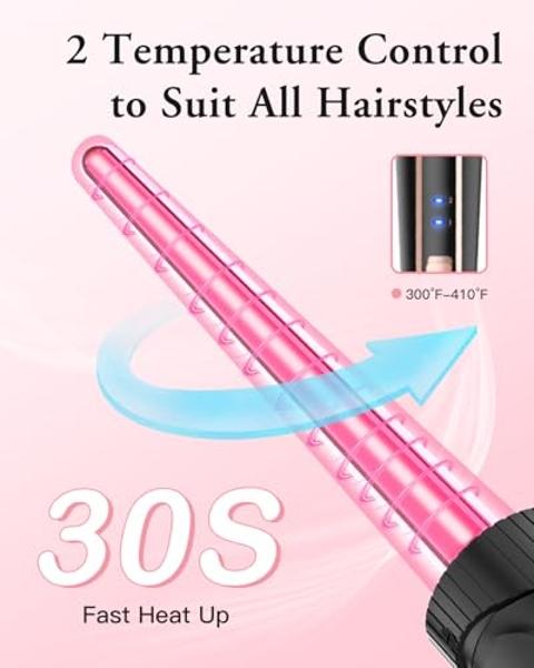 T3 SinglePass Curl X Extra-Long Barrel 1", 1.25", 1.5" Curling Iron with 9 Heat Settings and Ceramic Barrel for Fast Styling and Lasting Results on All Hair Types