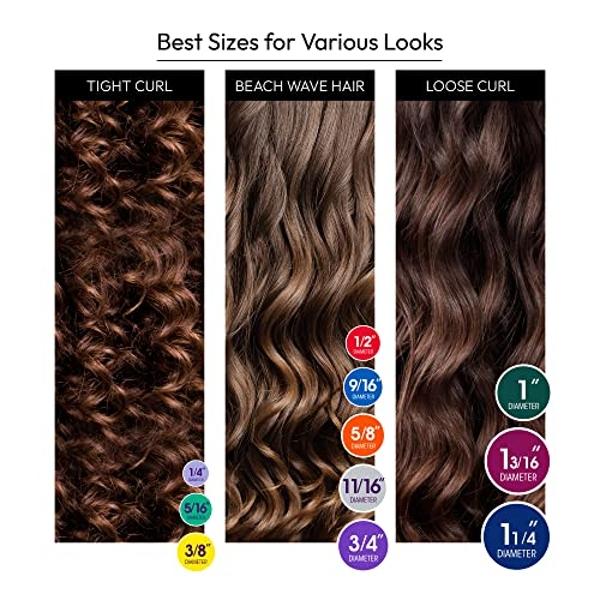 HOT TOOLS New and Improved 24K Gold Professional 1" Extended Barrel Curling Iron with Clamp for Bouncy Curls | 24K Gold Technology for Long-Lasting Results & Longer Barrel for Easy