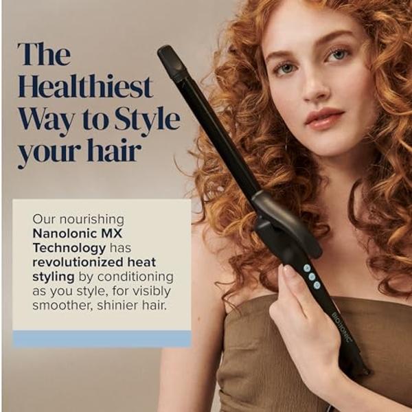 Bio Ionic Long Barrel Styler, 0.75" Curling Iron with Moisture Heat Technology & NanoIonic MX, Verstatile Curling Wand with Longer Barrel for Small Tight Curls & Spirals