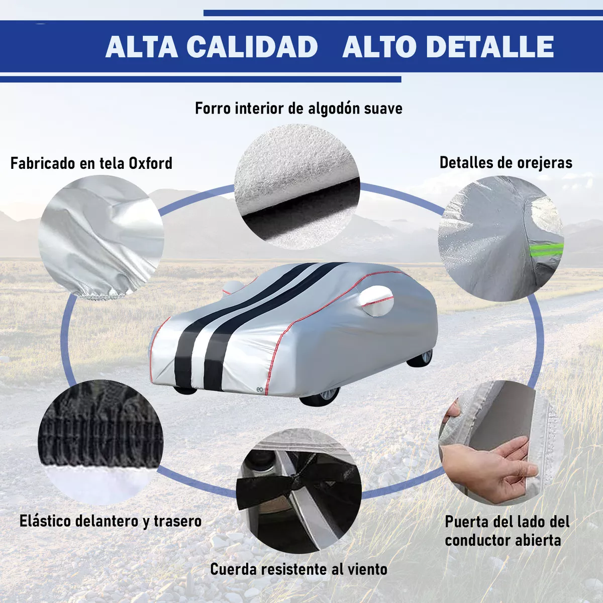 Funda automovil  cubierta 4.85 x 1.9 x 1.85 metros 