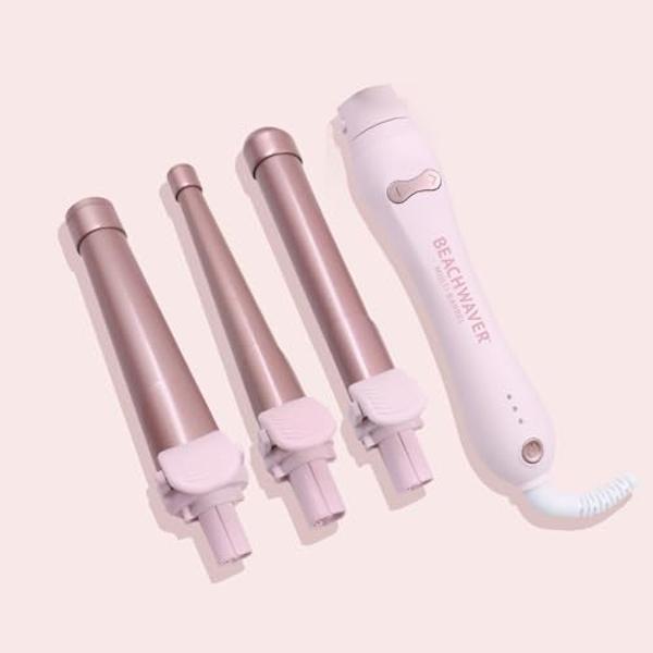 Long Barrel Curling Iron Wand Set, BESTOPE PRO 6 in 1 Curling Wand Set with Ceramic Barrel for Long/Medium Hair, 0.35"-1.25" Interchangeable Hair Wand Curler, Dual Volts, Include G