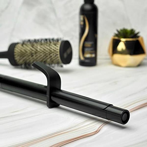 HOT TOOLS New and Improved 24K Gold Professional 1/2" Extended Barrel Curling Iron with Clamp for Super Tight Curls | 24K Gold Technology for Long-Lasting Results & Longer Barrel f