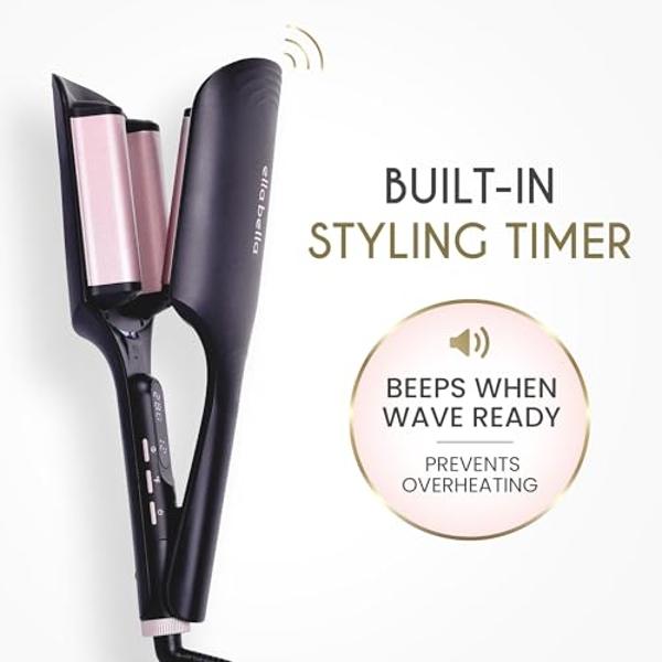 L'ANGE HAIR Le Curl Titanium Curling Wand | Professional Curling Iron for All Hair Types | Clip Free Hair Curler | Best Curling Wand for Tighter Curls & Beach Waves | Black 1” (25M