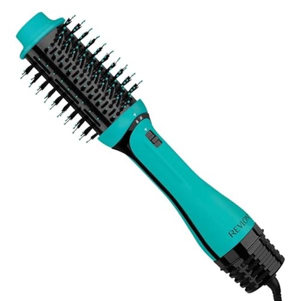 REVLON One Step Volumizer Plus Hair Dryer and Styler | More Volume, Less Damage, and More Styling Control for Easy and Fast Salon-Style Blowouts, Plus Travel Friendly (Teal)