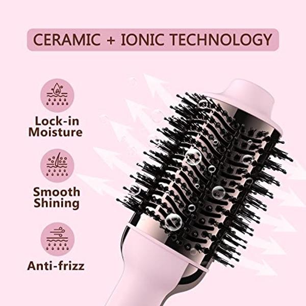 REVLON One-Step Volumizer Original 1.0 Hair Dryer and Hot Air Brush, Red