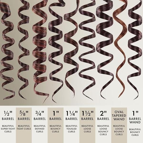 HOT TOOLS 24K Gold Extended Barrel Oval Tapered Curling Wand for Bouncy Curls | No Clamp for Quick and Easy Styling, Fan-Favorite 24K Gold Technology for Long-Lasting Results