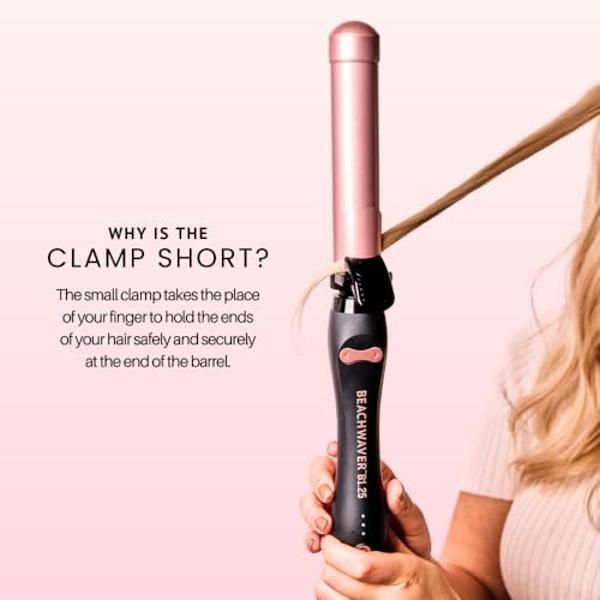 The Beachwaver Co. Beachwaver B1.25 Rotating Curling Iron - Pink Sunset | Automatic 1.25 Inch Ceramic Curling Iron | Auto-Shut Off, Travel-Friendly, Dual Voltage | B-Series (BW17SS