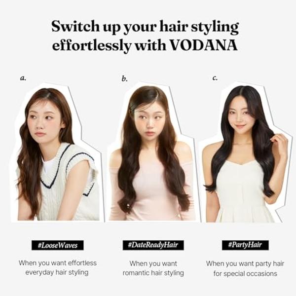 360° Airflow Styler Curling Iron - 1.25 Inch Hair Straightener and Curler 2 in 1 with Vented Cool Air to Lock Style, Extra Long Flat Iron Curling Wand, 5 Temps LCD Display, Dual Vo
