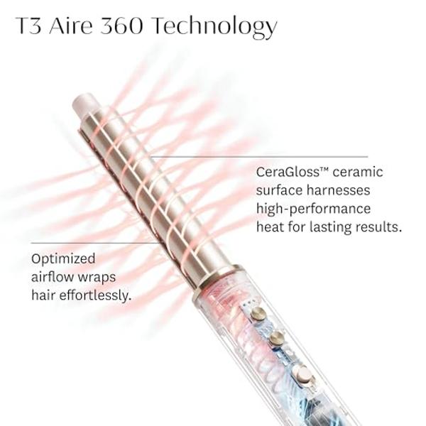 T3 Aire 360 Multi-Styler & Blowout System, Rapid Drying Hair Dryer, Ceramic Curling Attachments, Oval Brush & Drying Concentrator | Blowouts & Long-Lasting Curls