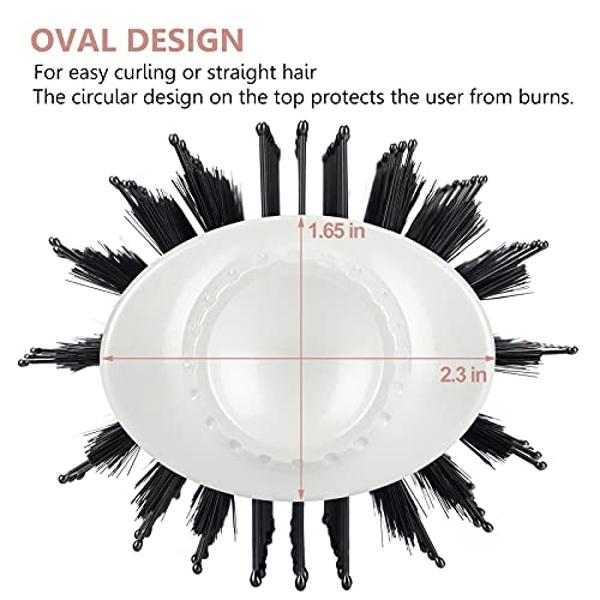 One Step Dryer & Volumizing Hot Air Brush, Blow Dryer, Ceramic Straightener, Curler & Hot Comb 4 in 1 Salon Ionic Hair Styling Tools, White
