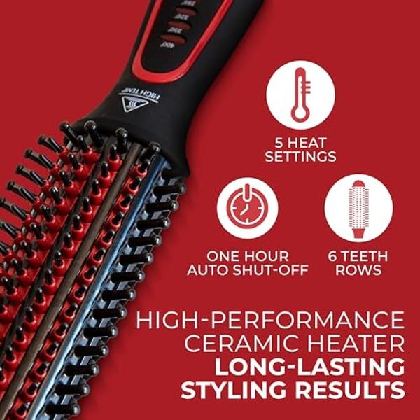 FHI Heat Stylus Thermal Styling Brush — Multi-Functional Thermal Brush for Smoothing, Volumizing, Curling, Flipping — Thermal Round Brush w/Tourmaline Ceramic for Frizz-Free, Smoot