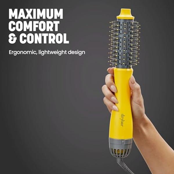 Drybar The Half Shot Small Round Blow-Dryer Brush | Faster, Easier Blowouts, From Wet to Dry, Customized Styling, Perfect for Layers, Defines Curls & Waves