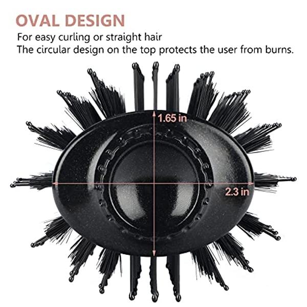 One Step Hair Dryer & Volumizing Hot Air Brush, Blow Dryer, Ceramic Straightener, Curler & Hot Comb 4 in 1 Salon Ionic Brush, Hair Styling Tools, Black