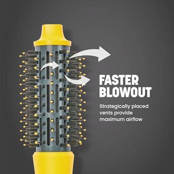 Drybar The Half Shot Small Round Blow-Dryer Brush | Faster, Easier Blowouts, From Wet to Dry, Customized Styling, Perfect for Layers, Defines Curls & Waves