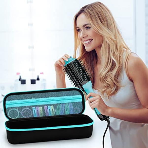 APOKE Travel Case for Revlon One Step Hair Dryer Brush, Portable Lightweight Storage Bag for All Brand Hot Tools Volumizer Hot Air Brush