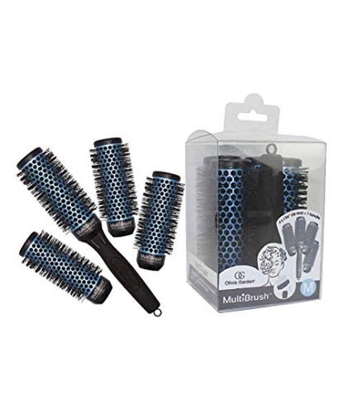 Olivia Garden MultiBrush Detachable Thermal Styling Hair Brush (5-Piece Kit 1" 26mm)