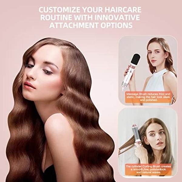 MIEARA 5 in 1 Hair Air Styler, Ionic Hair Dryer Brush Hot-Air Curlers, Multi Hair Styler, Blow Dryer for Fast Drying Straightening Volumizing Curling Styling