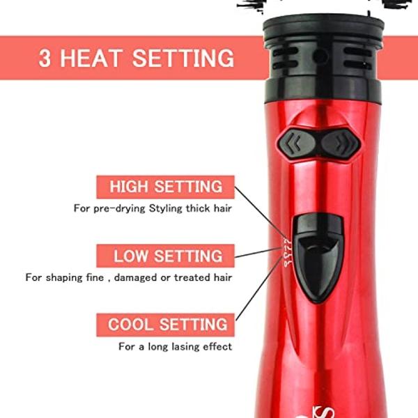 Nycoba Hair Dryer Brush, Multifunctional Hot Air Brush with Adjustable Heat Settings for Different Hair Types, Negative Ion Technology & Quick Drying