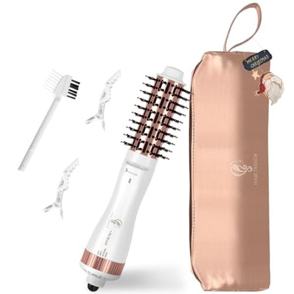 Hair Trends 1.5 Inch Barrel Round Brush Blow Dryer, Negative Ionic One Step Volumizer Dryer, 4-in-1 Hot air Brush-
